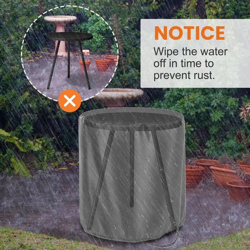 Crestlive Products Outdoor L-Shaped Patio Bar Table Pub Table Dining Table