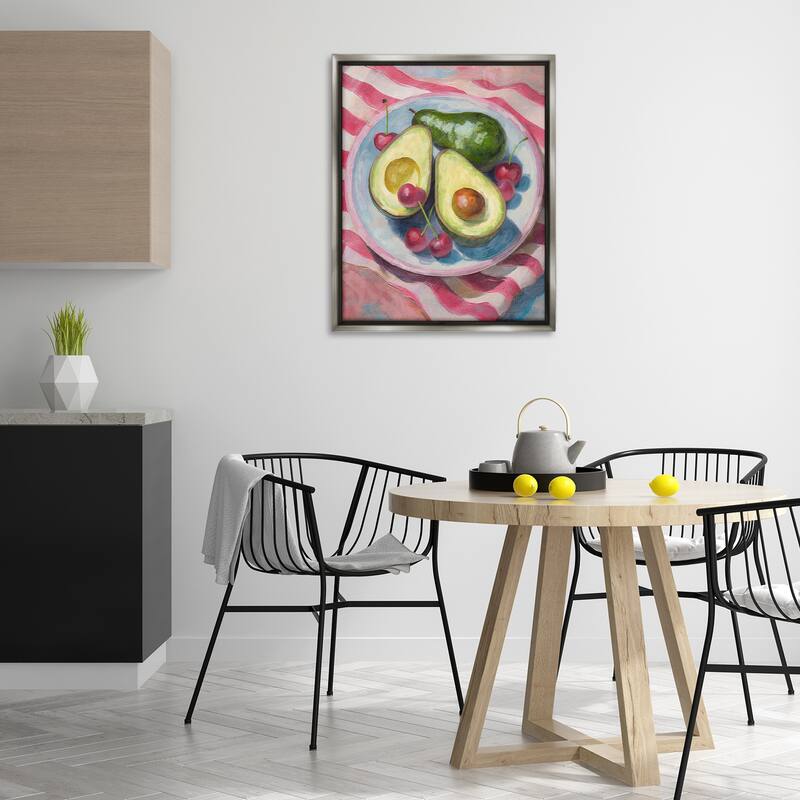 Stupell Avocado & Fruits Meal Framed Floater Canvas Wall Art Design By Lil' Rue