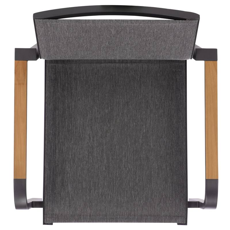 SAFAVIEH Outdoor Living Dexter Armchair with Teak (Set of 2)