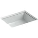 preview thumbnail 6 of 11, Kohler Verticyl 19-13/16" Rectangular Undermount Bathroom Sink with Ice Grey