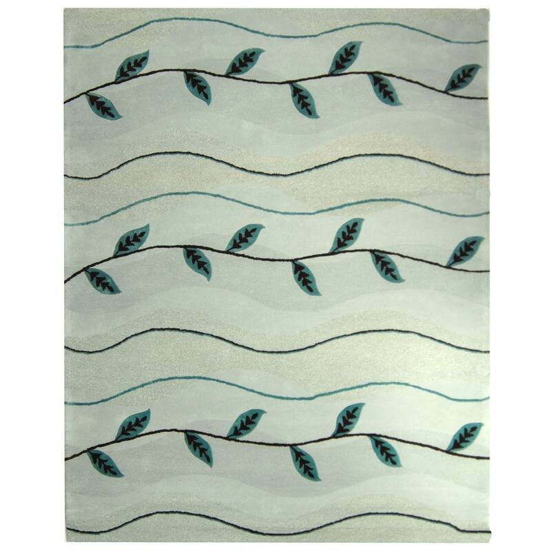 SAFAVIEH Handmade Soho Jerica Vines N.Z. Wool Rug - 7'6" x 9'6" - Light Grey