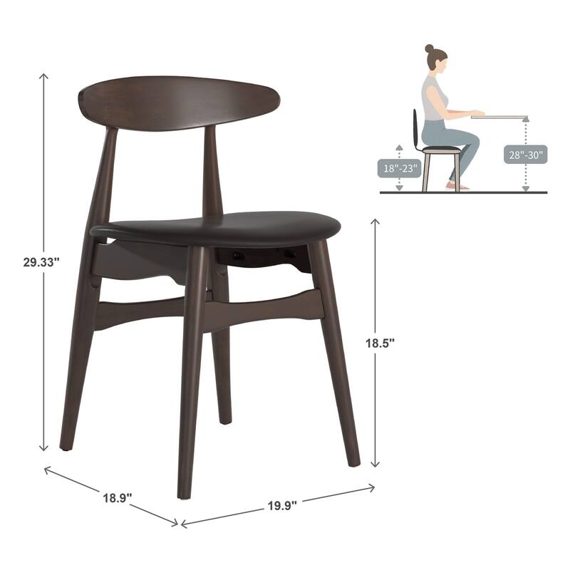 Norwegian Danish Tapered Dining Chairs (Set of 2) by iNSPIRE Q Modern