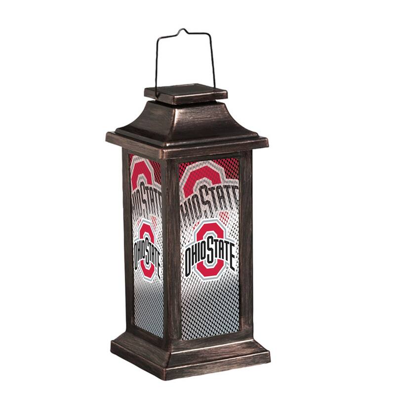 Ohio State University 10 in. Indoor/Outdoor Solar LED Garden Lantern