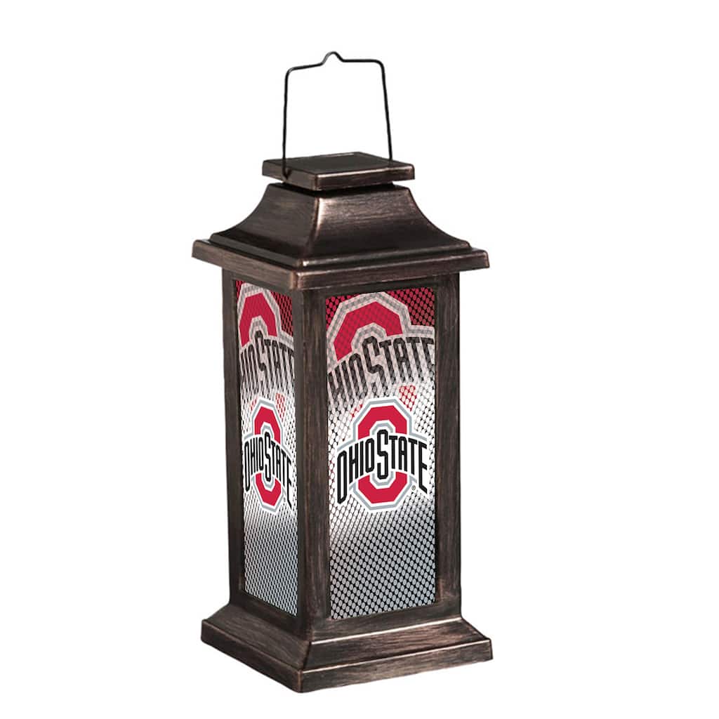 Ohio State University 10 in. Indoor/Outdoor Solar LED Garden Lantern