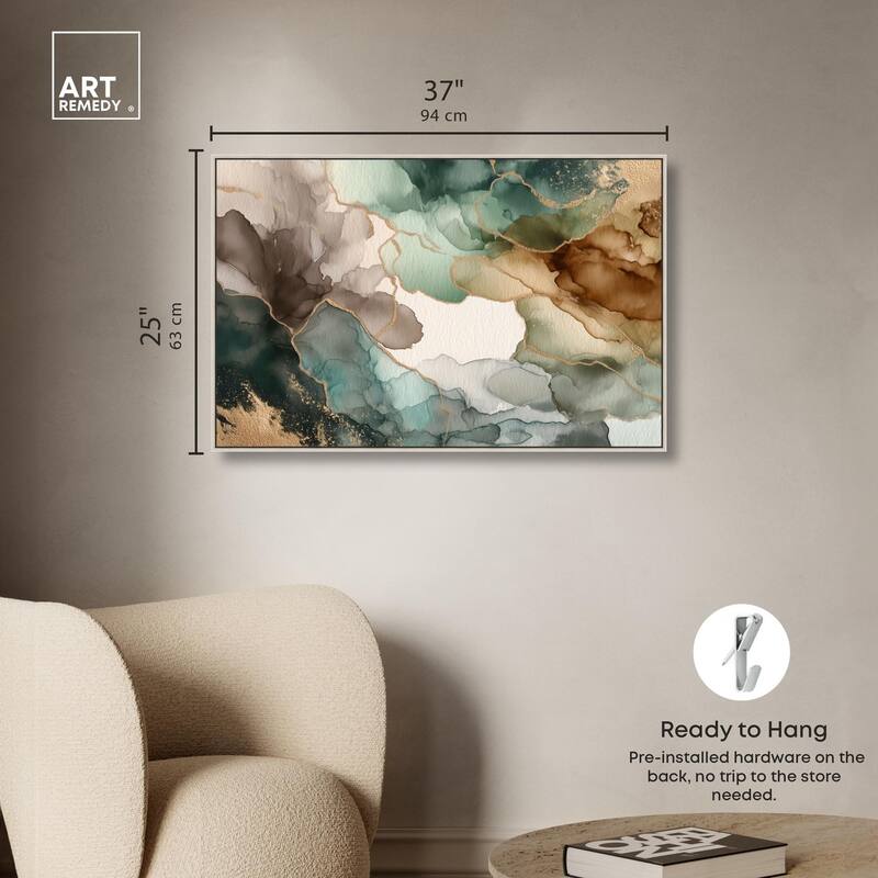 Golden Estuary II Canvas by Art Remedy