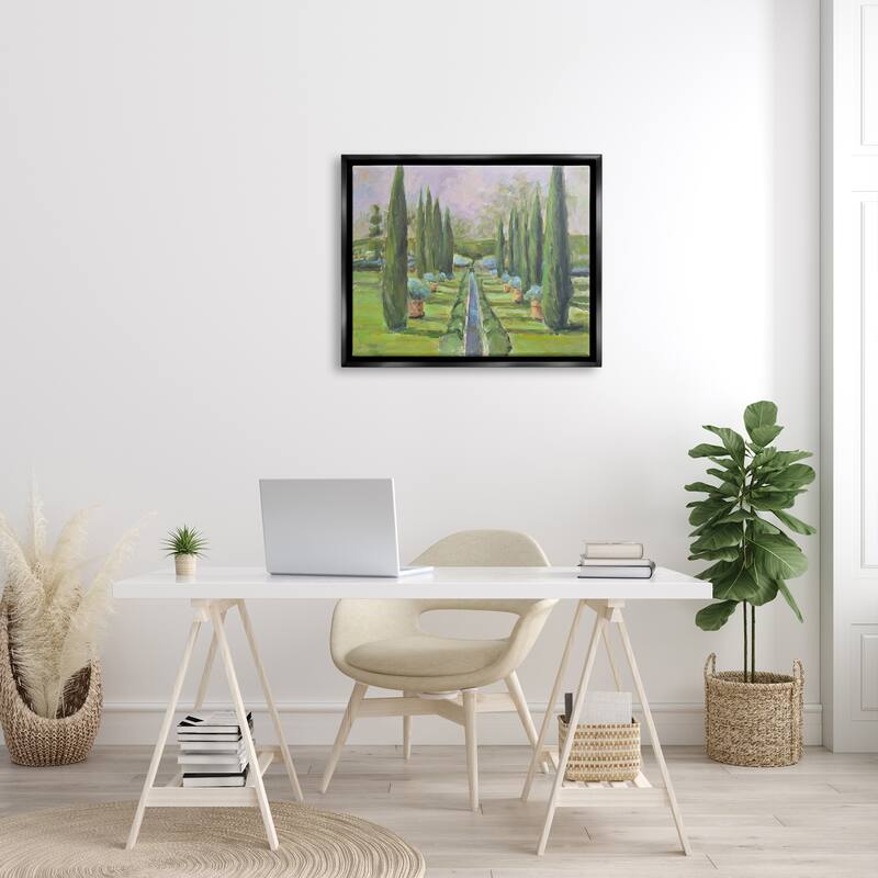 Stupell Elegant Manicured Gardens Landscaped Topiary Greenery Floater Frame, Design by Allayn Stevens