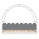 preview thumbnail 8 of 28, Twin Size Stretchable Vaulted Roof Bed for Kids, Adjustable to King Size, House Shape with Safety Guardrails, White+Grey
