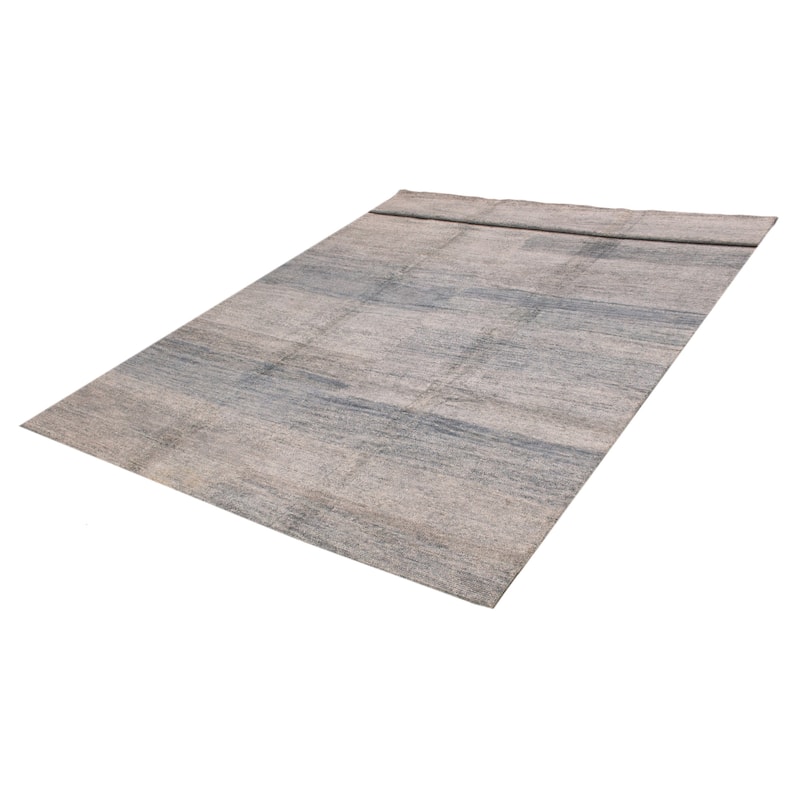 ECARPETGALLERY Hand-knotted Loreto Blue, Grey Silk Rug - 9'8 x 14'8