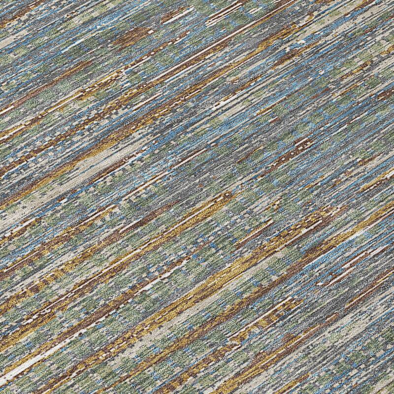 Machine Washable Indoor/ Outdoor Casual Keystone Chantille Rug