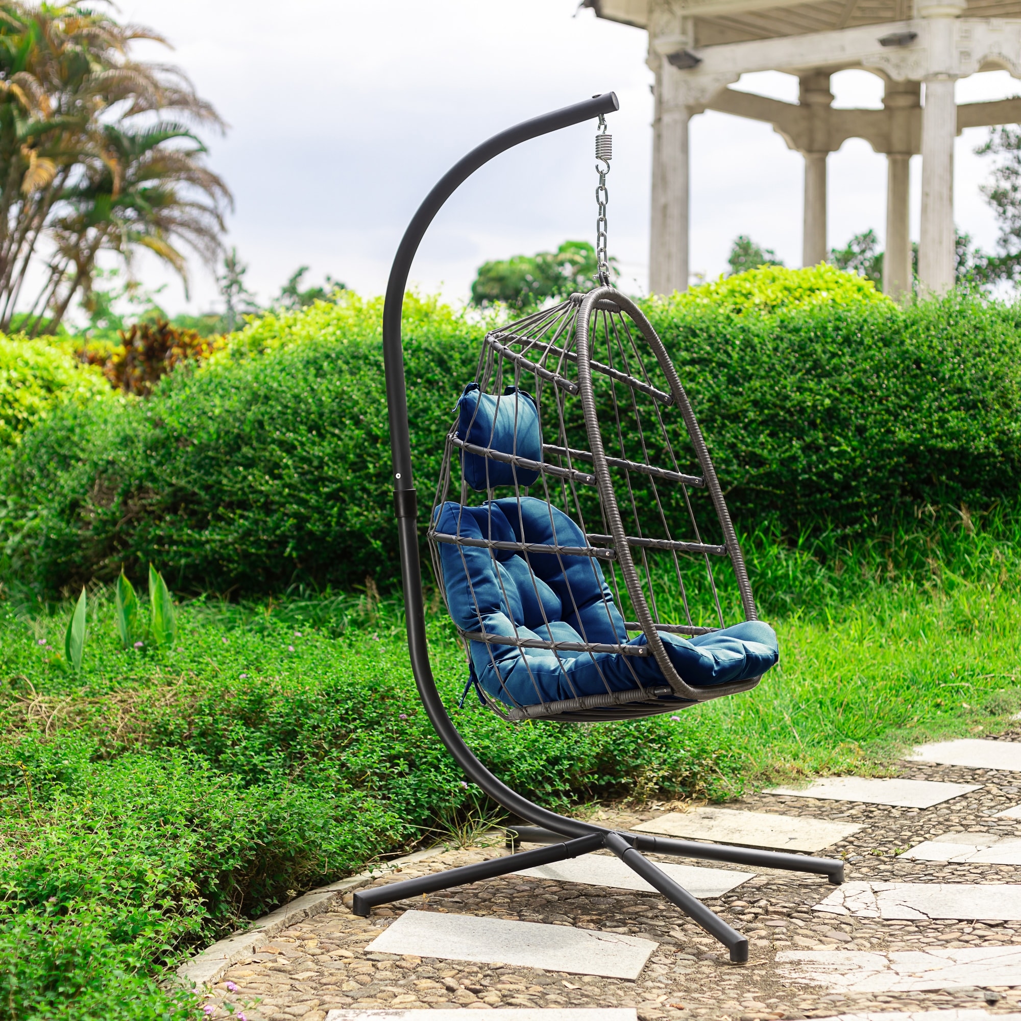 Nicesoul Outdoor Swing Egg Chair with Stand 350lbs Hanging Egg Basket Bed Bath Beyond 39914929