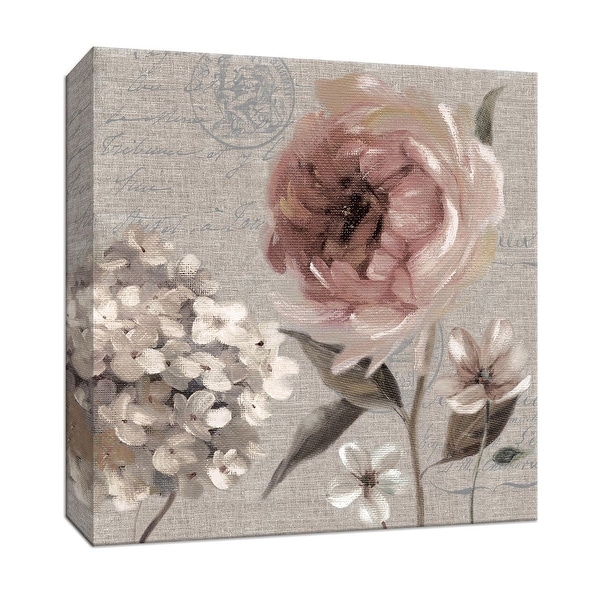PTM Images 9-146740 PTM Canvas Collection 12" x 12" - "Blush in Bloom II" Giclee Flowers Art Print on Canvas