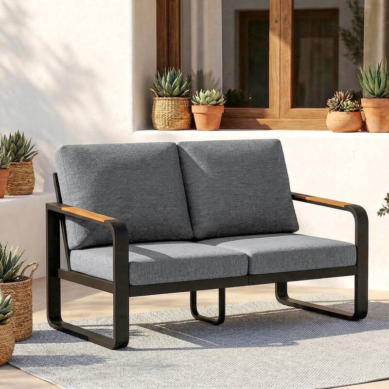 Outdoor Patio Conversation Chair, Loveseat, Sofa with Removable Cushions