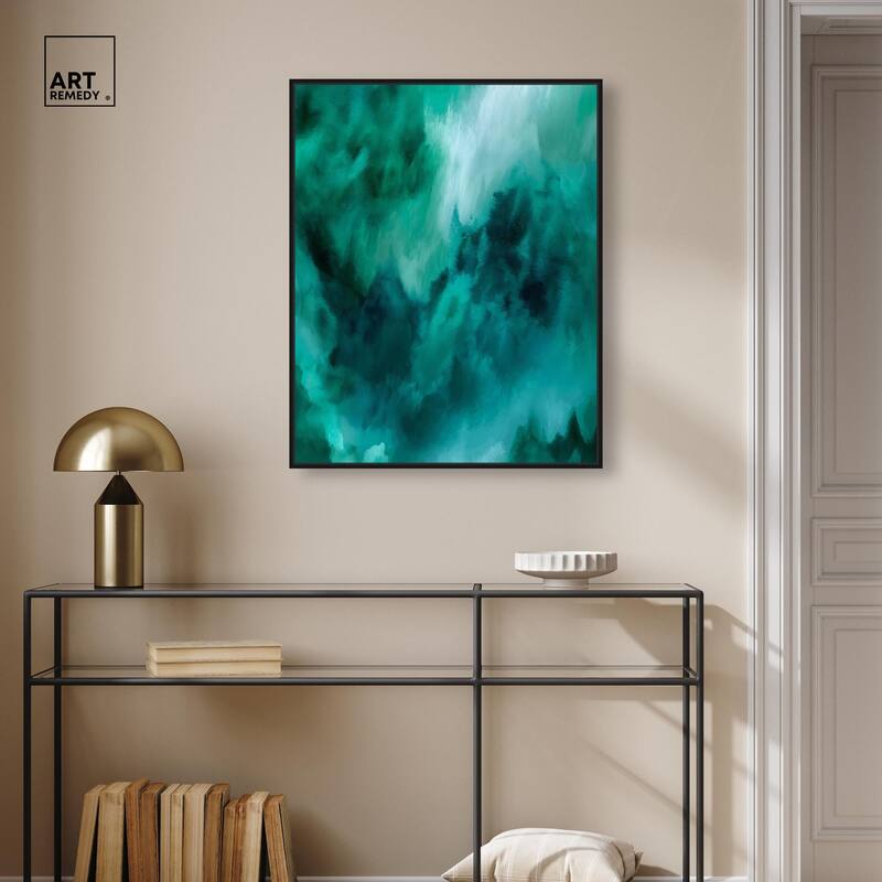 Textured Teal I Canvas by Art Remedy