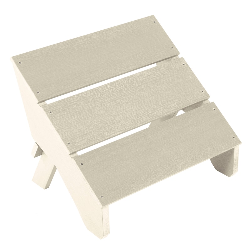 Modern Folding Ottoman - Whitewash