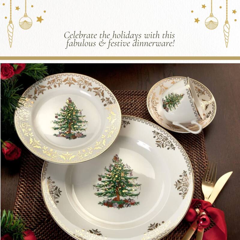 Spode Christmas Tree Set of 4 Gold Plates