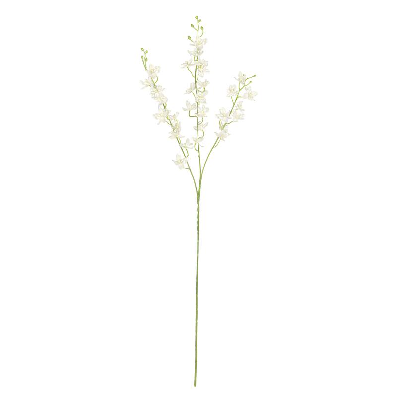 Set of 4 Petite Cream White Artificial Dendrobium Orchid Flower Stem Spray 34in - 34" L x 4" W x 4" DP