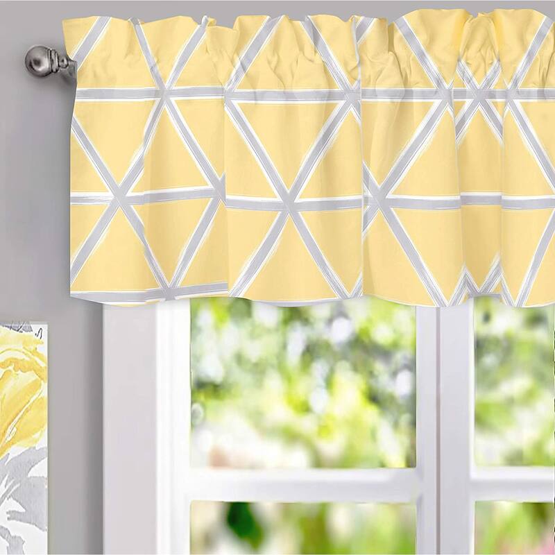DriftAway Raymond Geometric Pattern Lined Window Valance