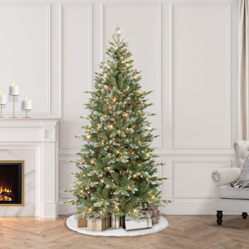 Puleo International Pre-lit 6.5' Artificial Blue Spruce Christmas Tree