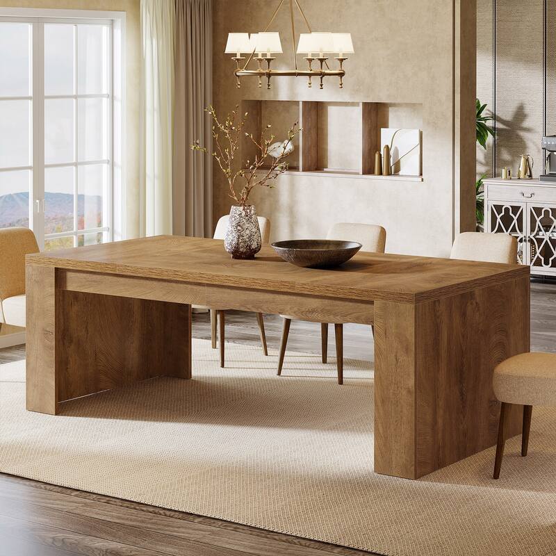 70.9" Dining Table, Wooden Kitchen Table, Living Room Accent Dining Table Family Gathering Table