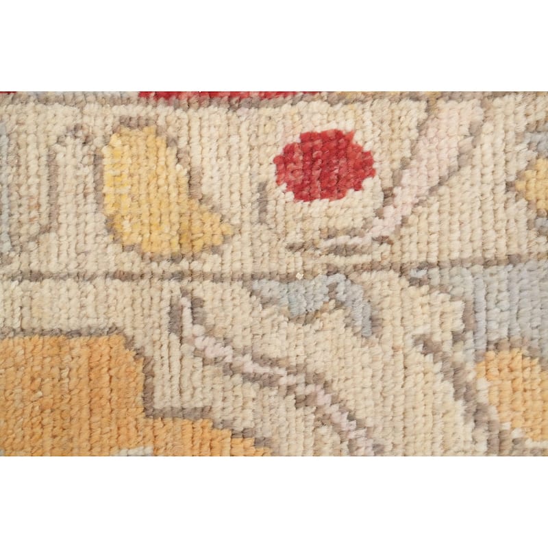 Hand Knotted Oriental 100% Wool Carpet Traditional Medallion Yellow & Gold Chobi-Peshawar Area Rug - 11' 10'' X 9' 0''