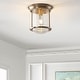 preview thumbnail 4 of 24, Orbe 10.25" Metal/Glass LED Flush Mount, by JONATHAN Y