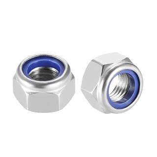 Yinpecly M2 X 0.4mm Nylon Insert Hex Lock Nuts - 304 Stainless Steel, Silver, 50 Pieces - View #5