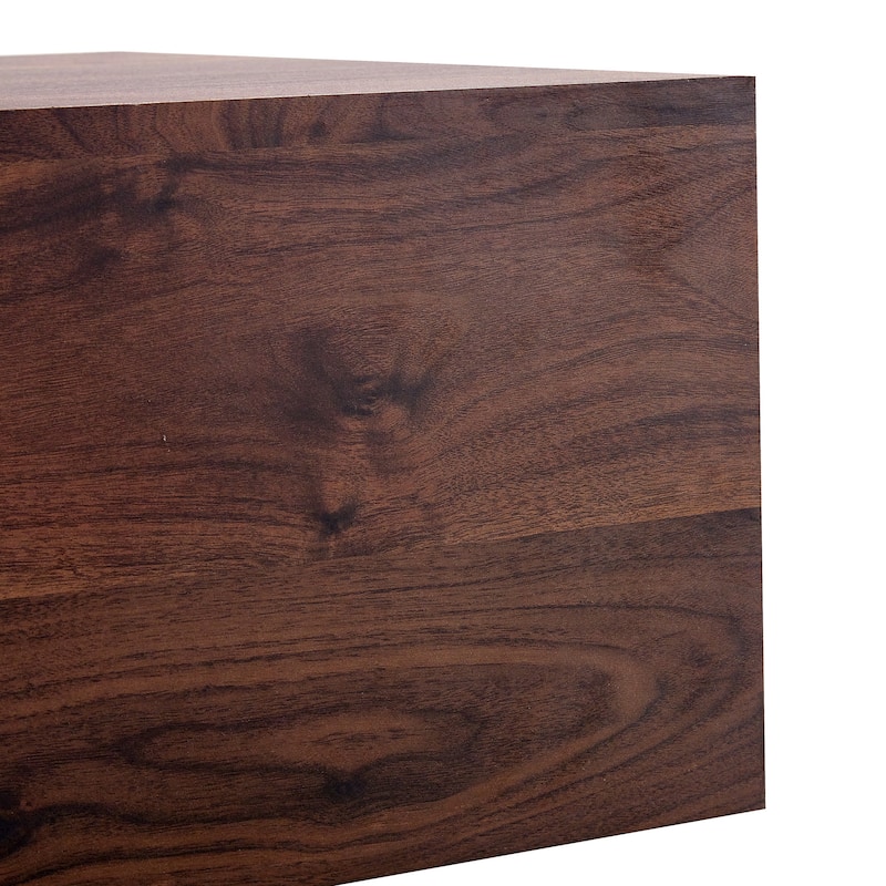 Roomfitters MDF Coffee Table with Walnut Grain Finish, 39.3"x23.6"x12" Rectangular Modern Accent Table for Home, Walnut