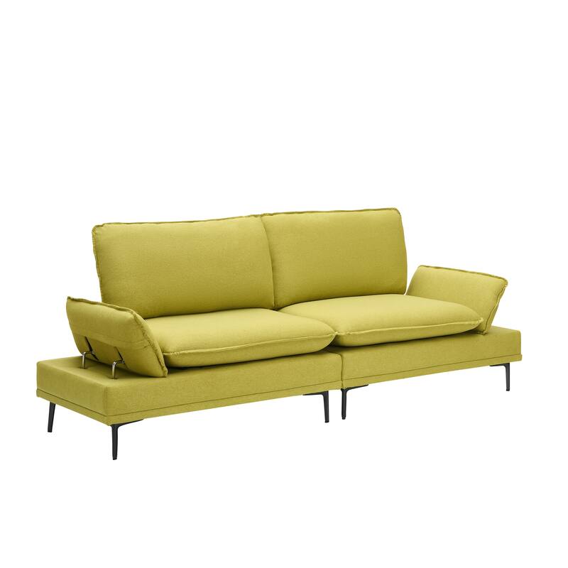 89-inch Polyester Blend Green Sofa for Apartments, Living Rooms and Offices