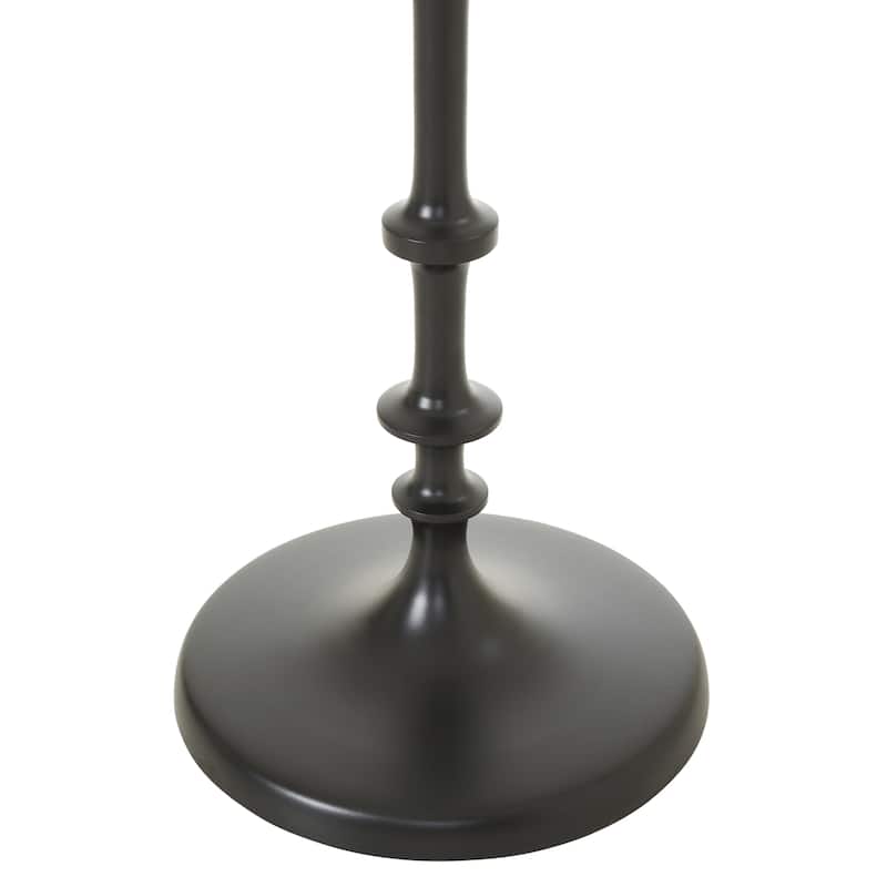 Renwil Petrus 62.5" Tall Matte Black Floor Lamp with Tapered Linen Shade