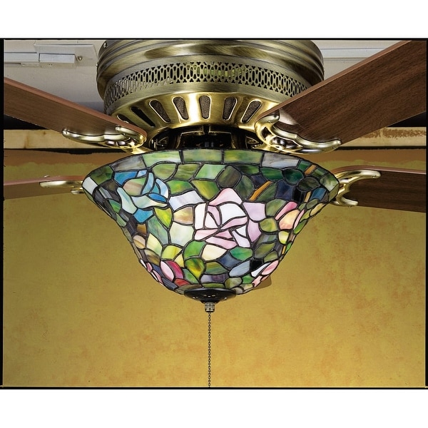Meyda Tiffany 27448 Stained Glass / Tiffany Fan Light Kit from the Fixtures Collection - tiffany glass