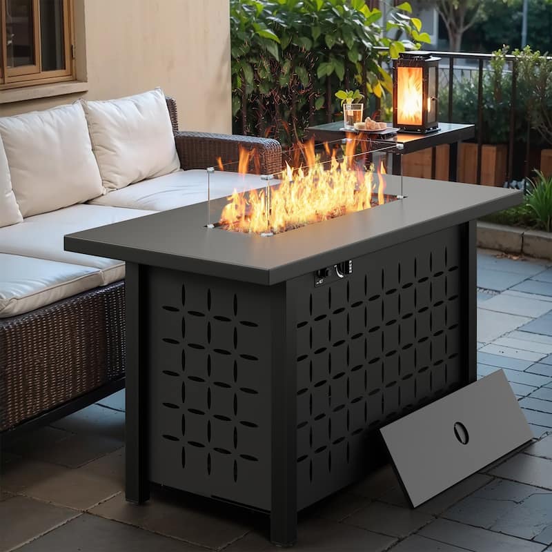 Futzca Gas Fire Pit Table, 50,000 BTU Outdoor Propane Firepit Table