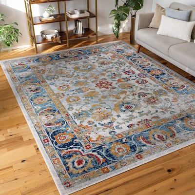 Gematria French Country Floral Indoor Area Rug