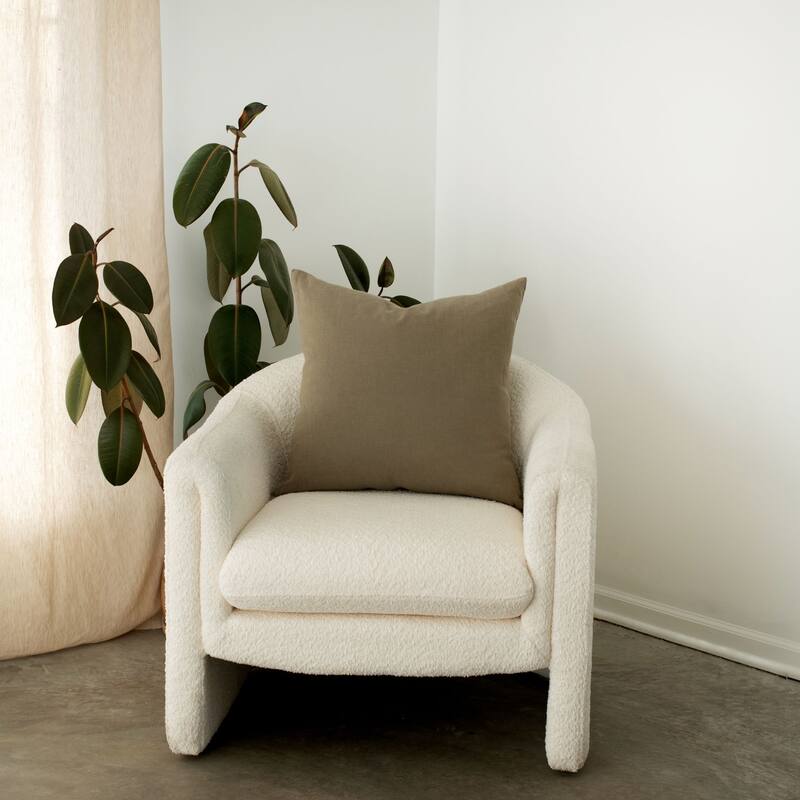 French Linen Pillow with Removable Sham by BOKSER HOME