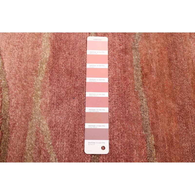 ECARPETGALLERY Hand-knotted Peshawar Ziegler Salmon Wool Rug - 5'0 x 6'10