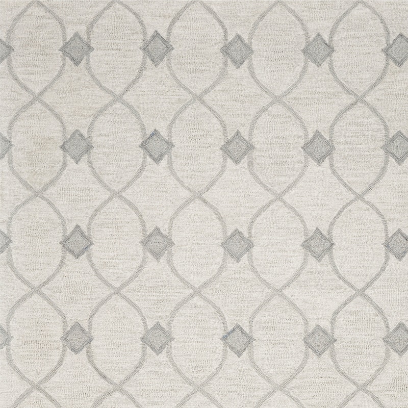 Porch & Den Cornus Trellis Hand-tufted Wool Ivory/ Grey Rug