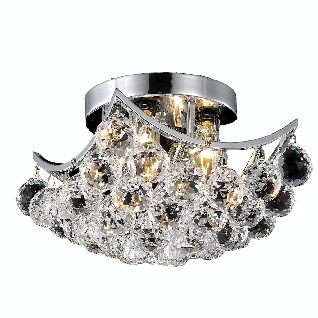 Fleur Illumination 4-light 10-inch Flush-Mount Chandelier - 10 Inch