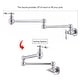 preview thumbnail 12 of 14, Vanityfair Pot Filler Wall Mount Kitchen Faucet Folding Stretchable Pot Filler Faucet