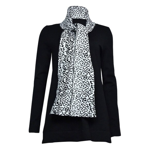 Shop Cable Gauge Women S Knit Long Sleeves Sweater W Scarf