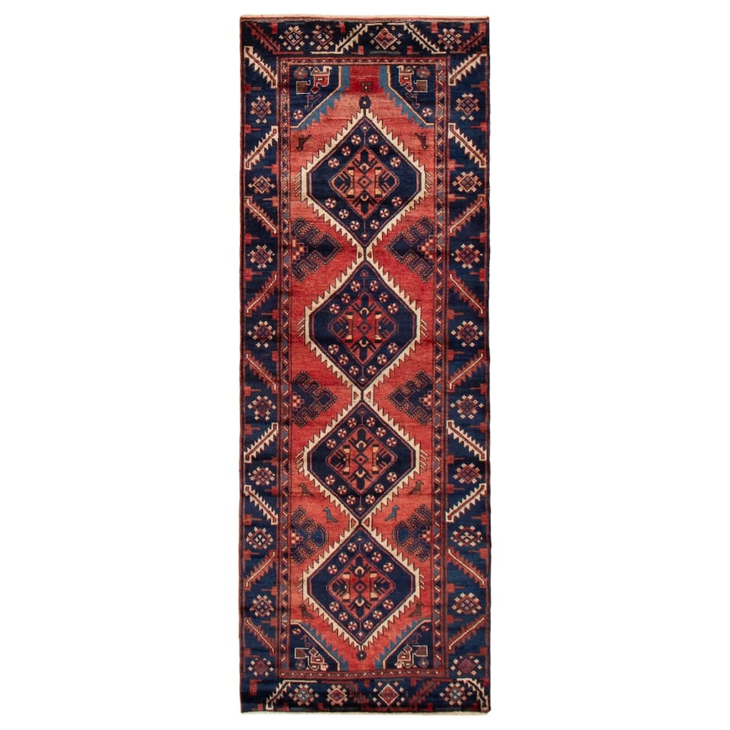 ECARPETGALLERY Hand-knotted Anadol Red Wool Rug - 3'3 x 9'8