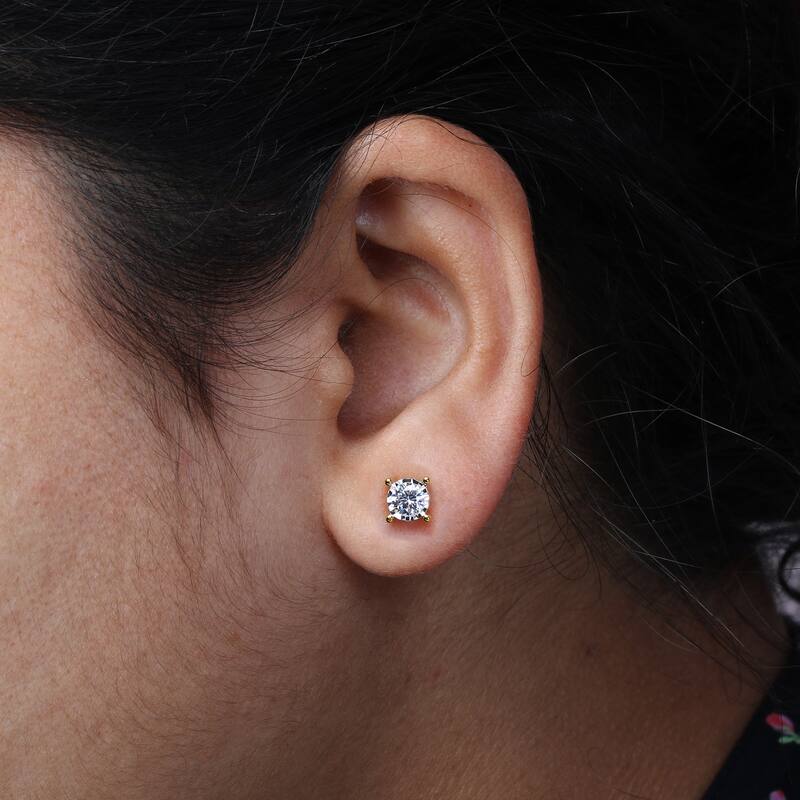 1/20ct - 3/4ct TDW Diamond Stud Earrings in Silver for Women