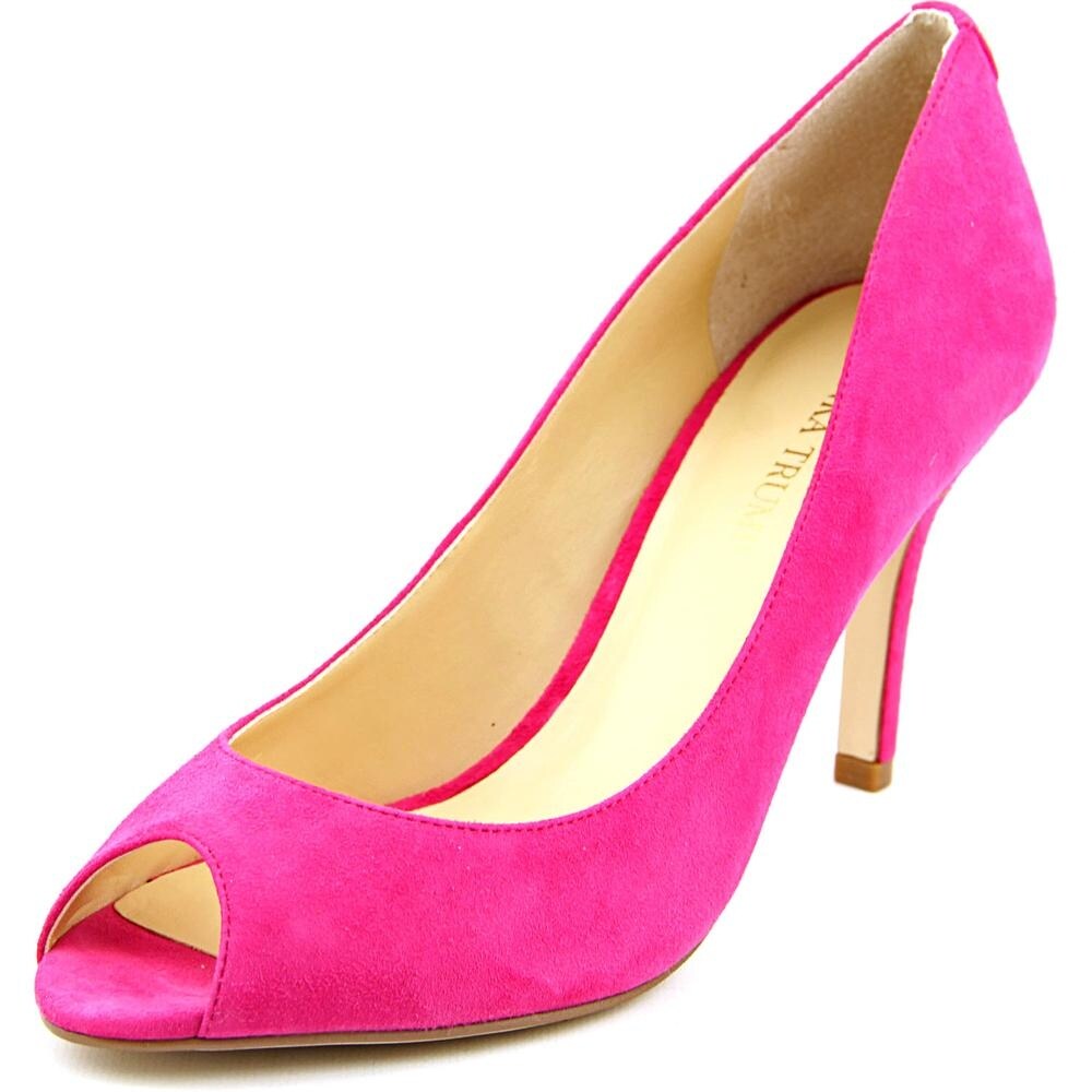 Shop Ivanka Trump Cleo 5 Women Peep Toe Suede Pink Heels Overstock 14616367