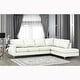 preview thumbnail 1 of 7, Malibu L-shaped Top-grain Leather Sectional Sofa - 122.5 x 85 x 36.5 x 35 Ivory White