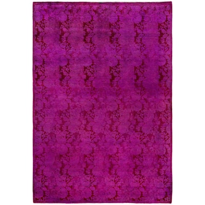 Overdyed One-of-a-Kind Hand-Knotted Area Rug - Pink - 4' 8" x 6' 9"