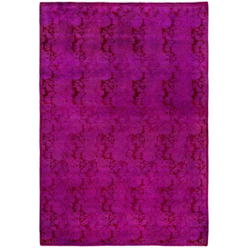 Overdyed One-of-a-Kind Hand-Knotted Area Rug - Pink - 4' 8" x 6' 9"