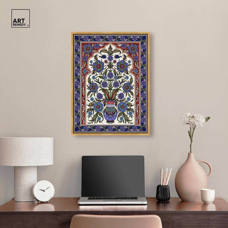 Royal Vase Bloom Canvas by Art Remedy