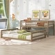 preview thumbnail 3 of 10, 2 IN 1 Twin XL over Queen Bunk Bed with Ladder and Guardrails