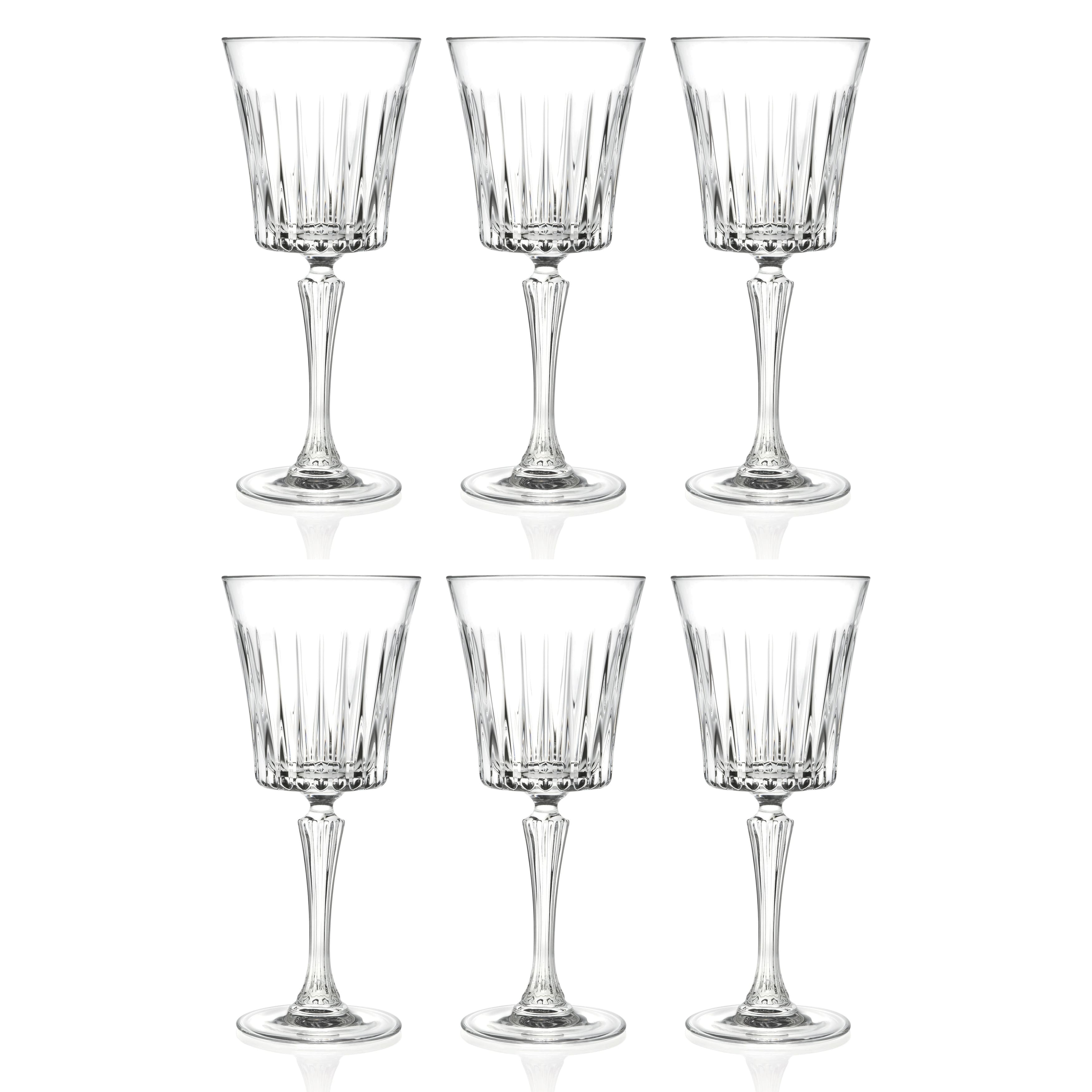 Majestic Gifts Inc. Glass Stemmed Wine Goblets 7 Oz.Set/6 Bed Bath