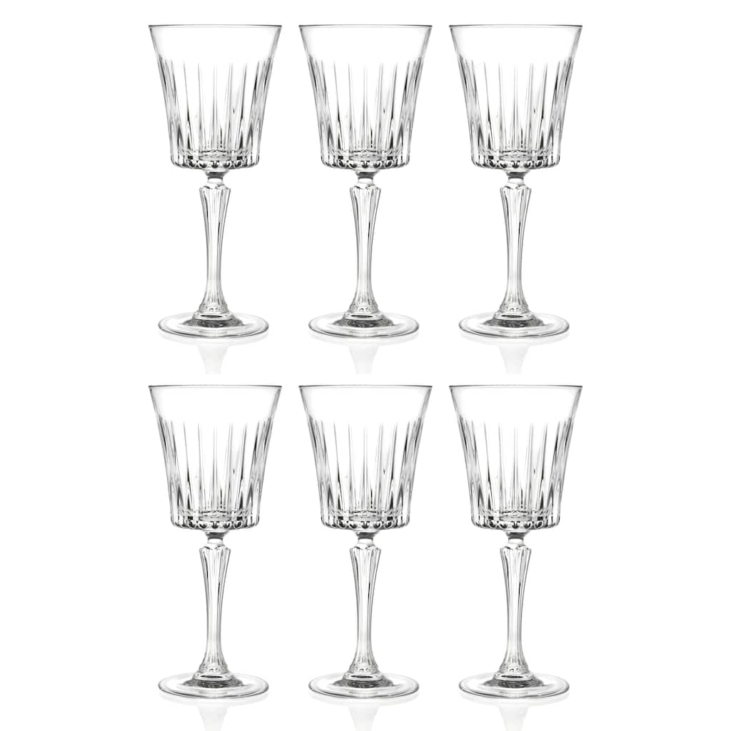 Majestic Gifts Inc. Glass Stemmed Wine Goblets -7 Oz.-Set/6