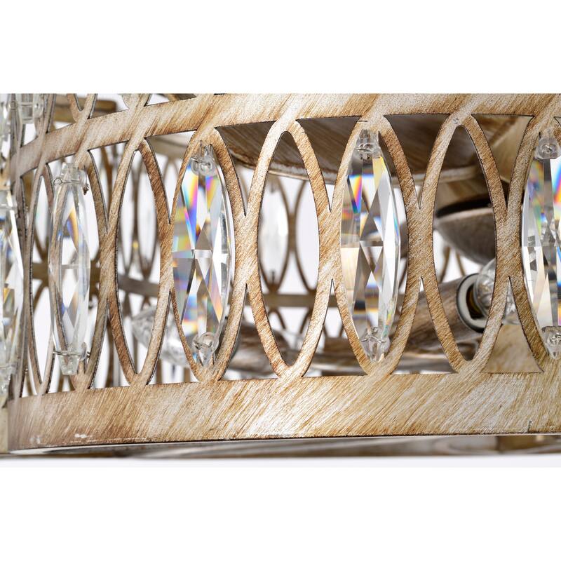 Onyx Antique Gold Finish Modern-Contemporary Crystal Ceiling Fandelier