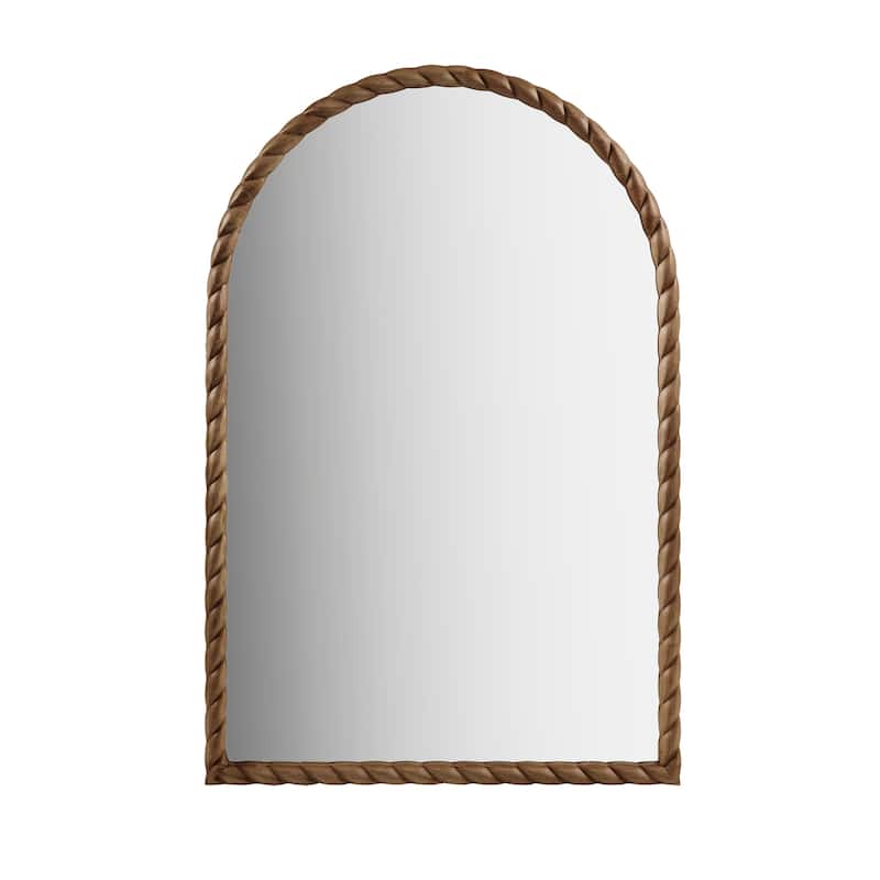 Madison Park Montra Arched Braided Wood Wall Mirror - N/A - Brown